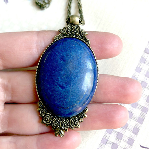 Vintage náhrdelník s lapisem lazuli