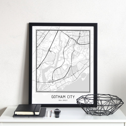 Plakát - mapa Gotham 40x50 cm — foto 1