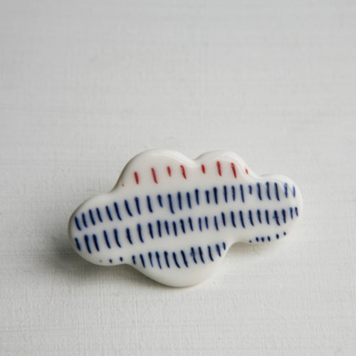 Déšť (porcelánová brož) — foto 1
