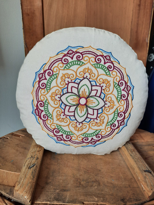 Meditační polštář- pohankový sedák 30cm průměr