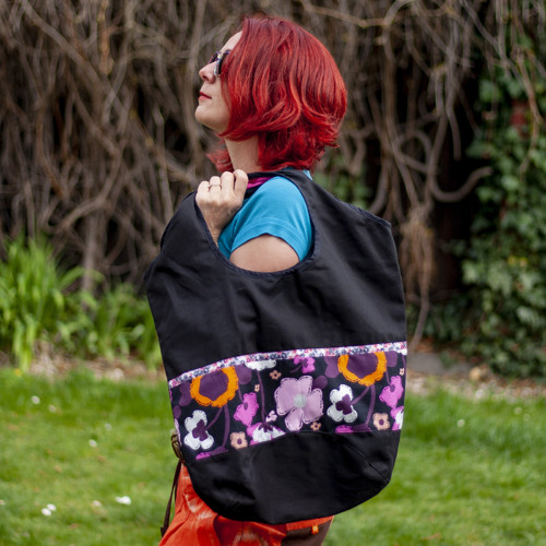 Taška bavlněný kepr Bigbag květy multicolor