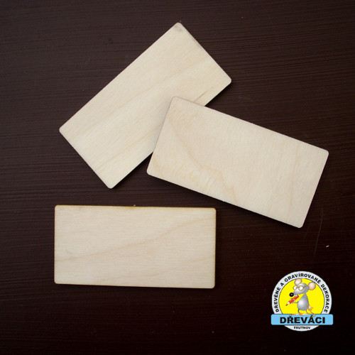 Obdélník 6 x 3 cm zaoblený KV0008