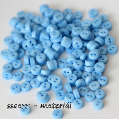 MINI knoflík ~ 6 mm ~ 10 ks ~ světle modrý