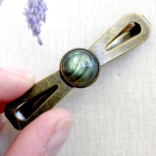 SLEVA 25% Vintage spona s labradoritem