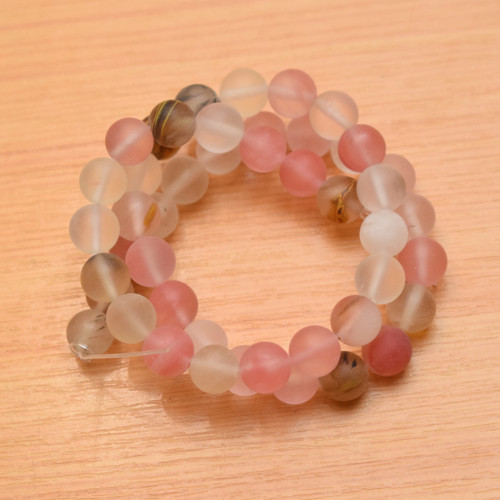 Cherry quartz - mat - 8mm - 4 kusy