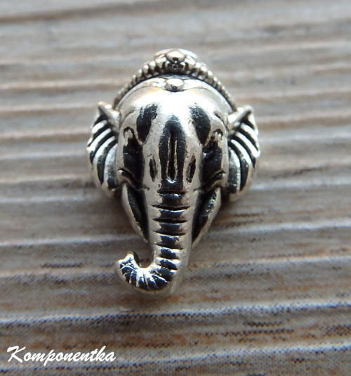 Kovový korálek ve tvaru hlavy slona 20x15mm