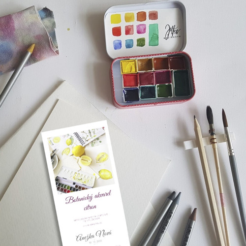 Poukaz na on-line kurz Botanický akvarel citron