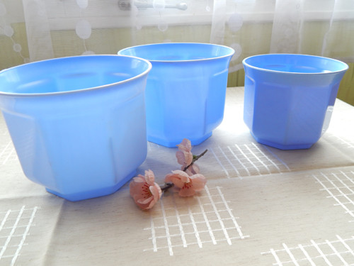 3x plastový obal na květináče - nové