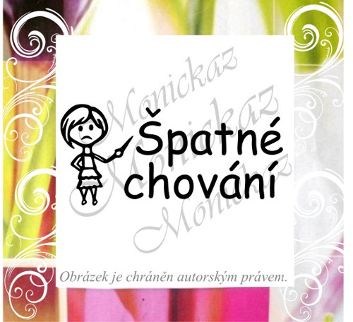 Špatné chování učitelka 109. Razítko.