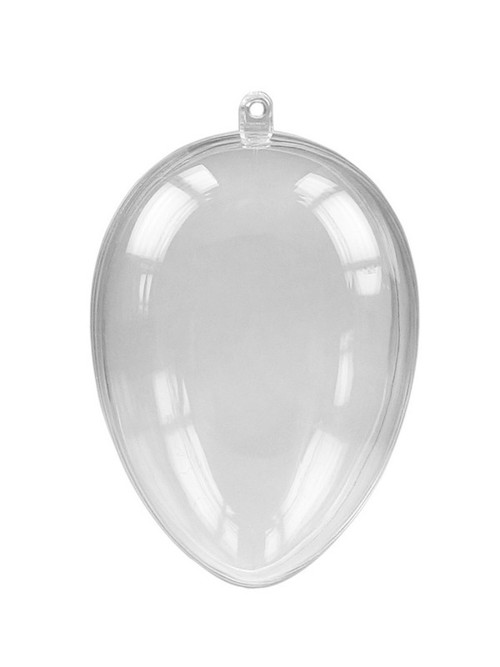 Vejce plastové dvoudílné čiré 80 x 57 mm
