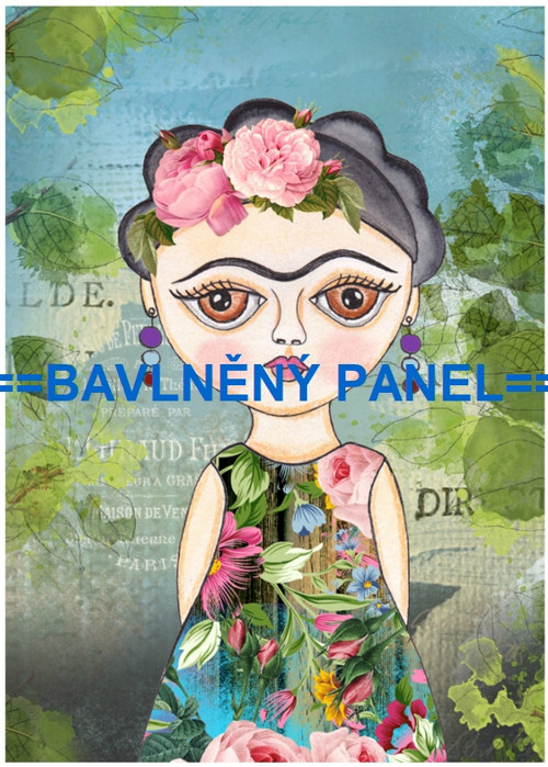 Bavlněná látka - panel 14 x 20 cm skladem