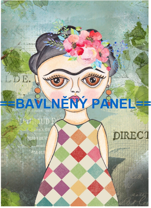 Bavlněná látka - panel 21 x 30 cm skladem