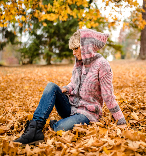 Svetr Růžový Knoflík — foto 1