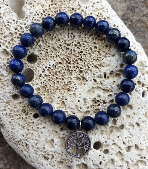 Náramek se stromem života - Lapis Lazuli