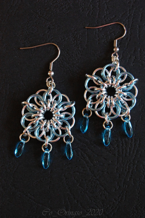Náušnice AQUA blue silver