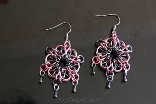 Náušnice AULIE pink grey — foto 1