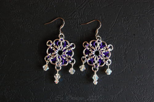 Náušnice AJAKÁDIE violet silver