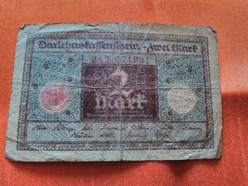 Bankovka - nouzovka, Německo