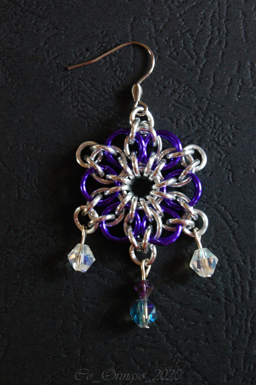 Náušnice AJAKÁDIE II violet silver