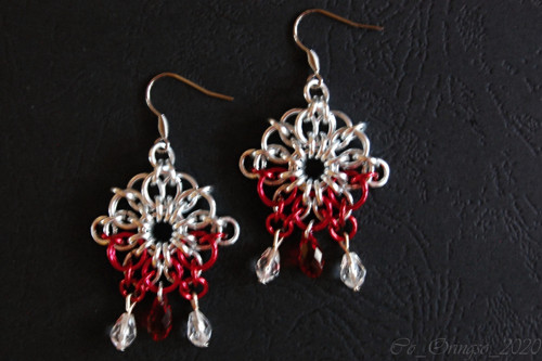 Náušnice ALISTEIA red silver — foto 1