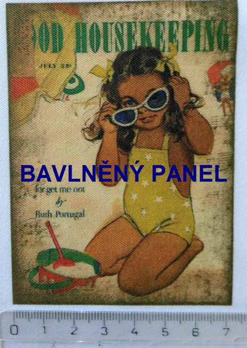 Bavlněná látka - panel 7 x 10 cm