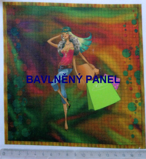 Bavlněná látka - panel 18 x 18 cm — foto 1