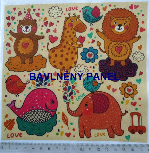 Bavlněná látka - panel 17 x 18 cm — foto 1