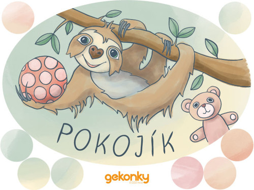 Samolepka - cedulka na dveře: POKOJÍK