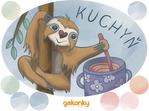 Samolepka - cedulka na dveře: KUCHYŇ
