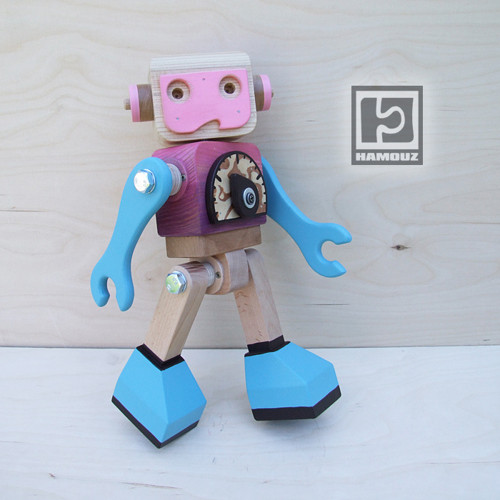 ROBOT - modrý s růžovou hlavou — foto 1