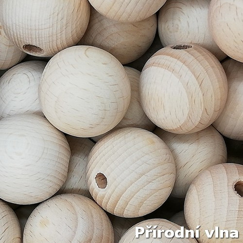 Dřevěné neupravované korálky 20 mm, 10 ks