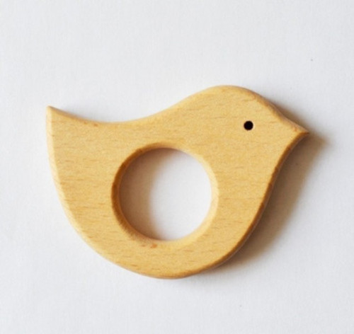 Dřevěné kousátko - ptáček (7 cm)