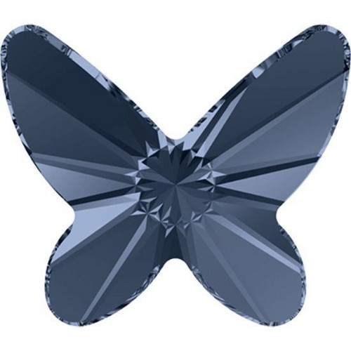 Broušený SWAROVSKI krystal ve tvaru motýla, Denim
