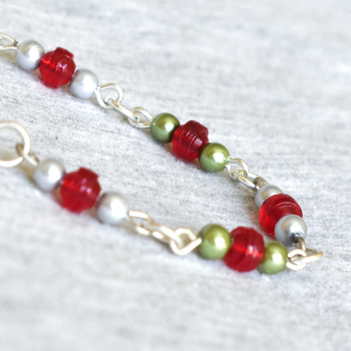 "Red, Gray and Green" náramek