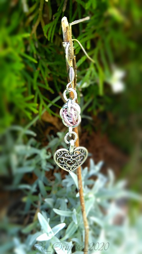 Náušnice HEART pink