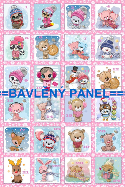 Bavlněný panel 40 x 60 cm