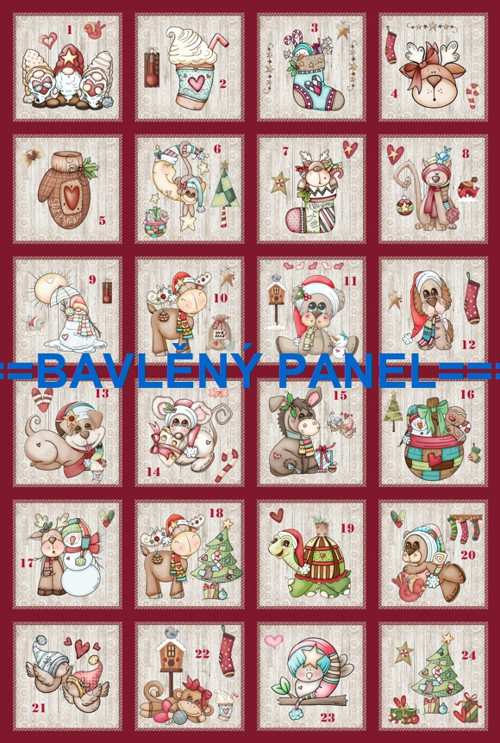 Bavlněný panel 40 x 60 cm
