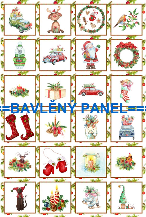 Bavlněný panel 40 x 60 cm