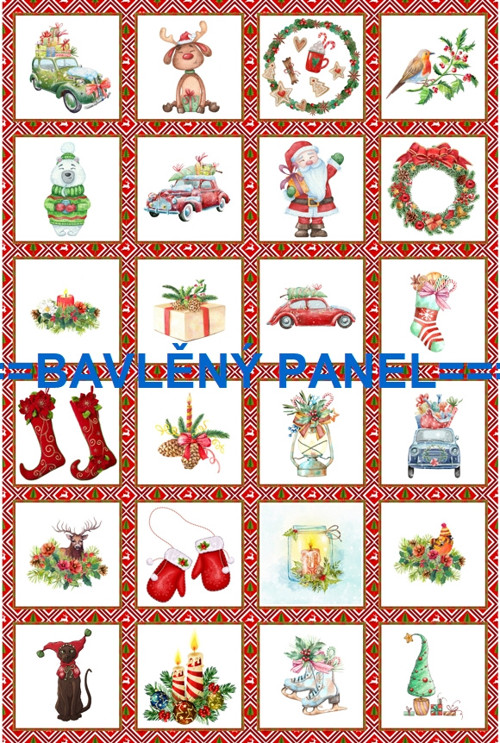 Bavlněný panel 40 x 60 cm