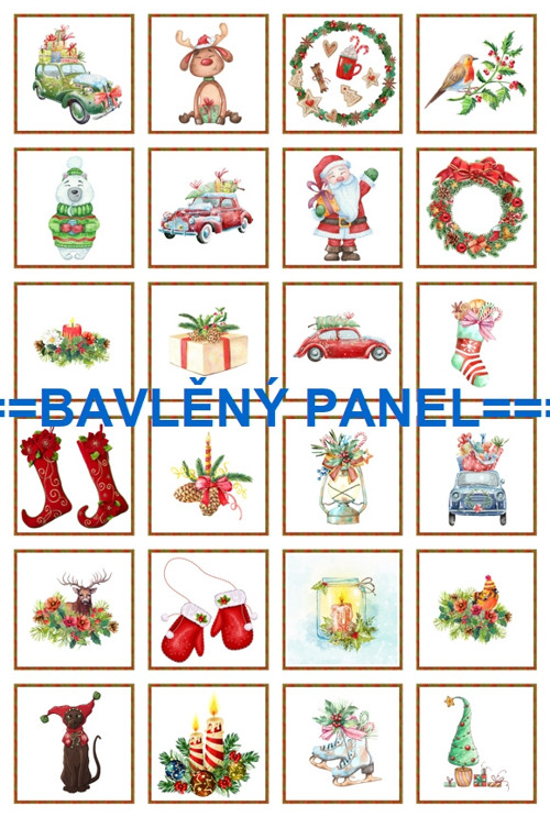 Bavlněný panel 40 x 60 cm