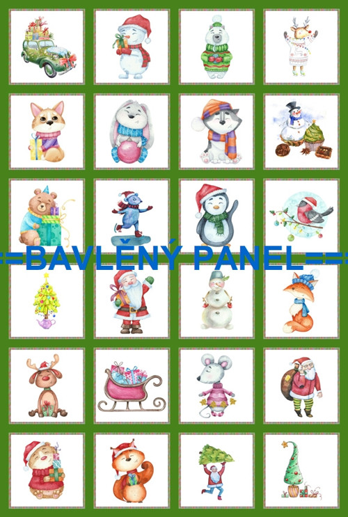 Bavlněný panel 40 x 60 cm