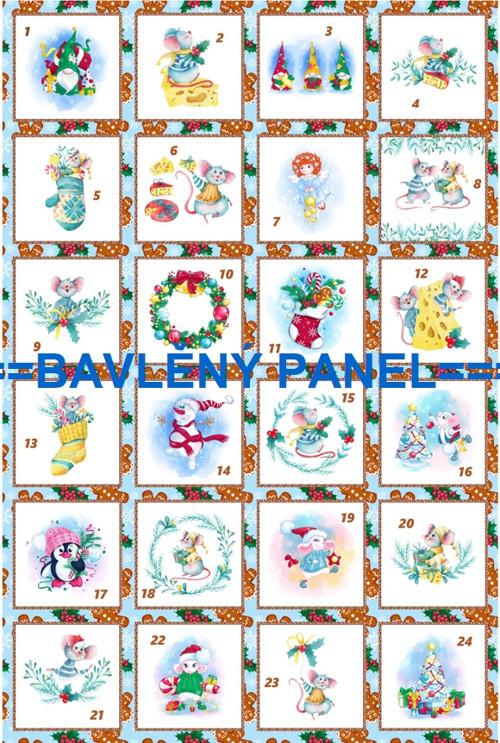 Bavlněný panel 40 x 60 cm