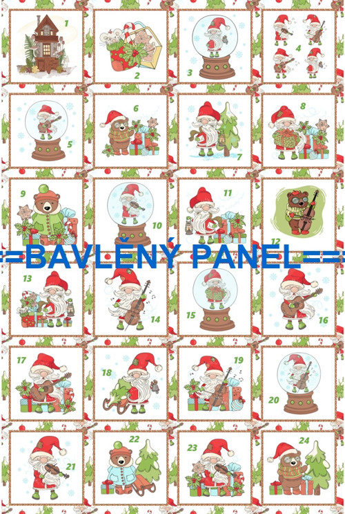 Bavlněný panel 40 x 60 cm