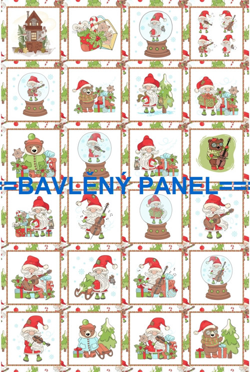 Bavlněný panel 40 x 60 cm