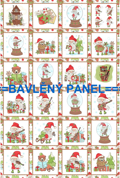 Bavlněný panel 40 x 60 cm