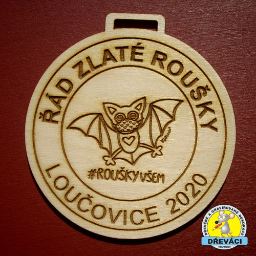 MEDAILE dřevěná ŘÁD ZLATÉ ROUŠKY 1