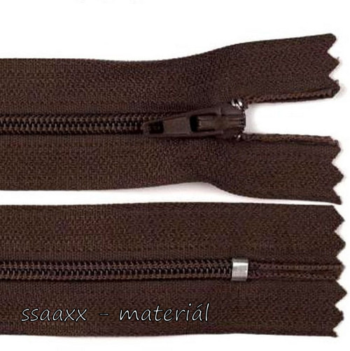 Spirálový zip ~ 3 mm ~ 18 cm ~ hnědý