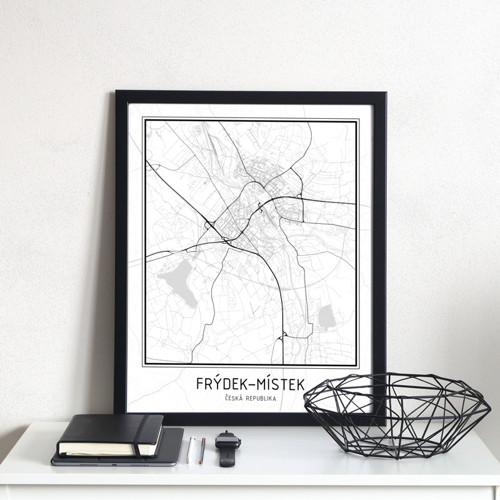 Plakát - mapa Frýdek-Místek