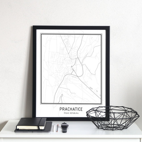 Plakát - mapa Prachatice