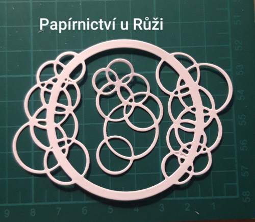 Papírový výsek bubliny v kroužku